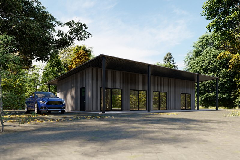 Dream House Plan - Exterior - Other Elevation for Barndominium House Plan #1107-13 - 1 bed, 1.5 bath