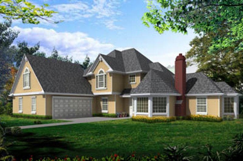 Traditional Style House Plan - 3 Beds 3 Baths 2218 Sq/Ft Plan #100-444