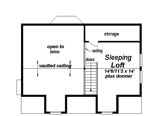 House Blueprint - Country Floor Plan - Upper Floor Plan #18-297