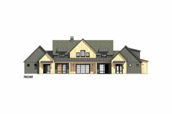 Exterior - Front Elevation 5 for Farmhouse House Plan #1096-26 - 4 bed, 4.5 bath