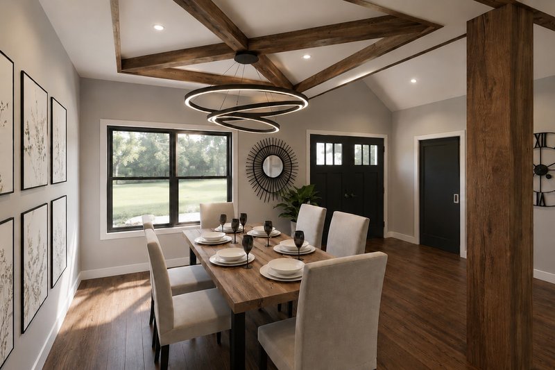 House Blueprint - Interior - Dining Room for Farmhouse House Plan #1064-509 - 3 bed, 2.5 bath