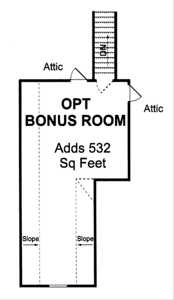 Traditional Floor Plan - Upper Floor Plan #513-2045