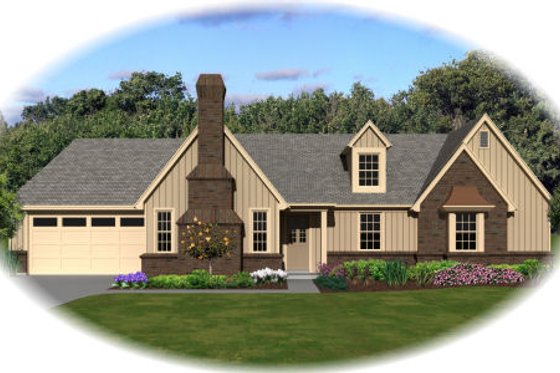 Exterior - Front Elevation for Traditional House Plan #81-13893 - 3 bed, 3 bath
