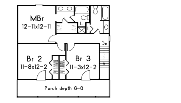 House Blueprint - Country Floor Plan - Upper Floor Plan #57-528
