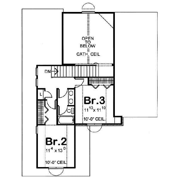 Dream House Plan - European Floor Plan - Upper Floor Plan #20-1408