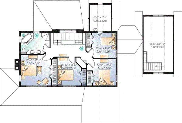 House Plan Design - Farmhouse Floor Plan - Upper Floor Plan #23-877