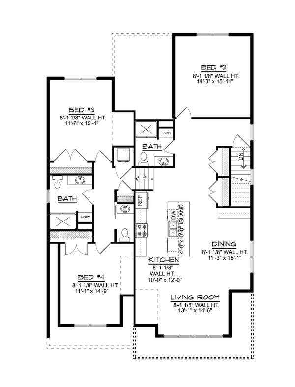 Dream House Plan - Craftsman Floor Plan - Upper Floor Plan #1064-340