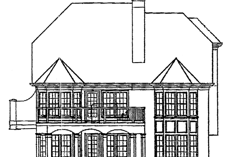 Architectural House Design - Exterior - Rear Elevation for Country House Plan #429-82 - 3 bed, 2.5 bath