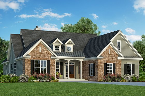 Exterior - Front Elevation 3 for Traditional House Plan #929-983 - 4 bed, 3.5 bath