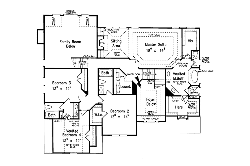 Home Plan - Floor Plan - Upper Floor for Colonial House Plan #927-699 - 5 bed, 4.5 bath