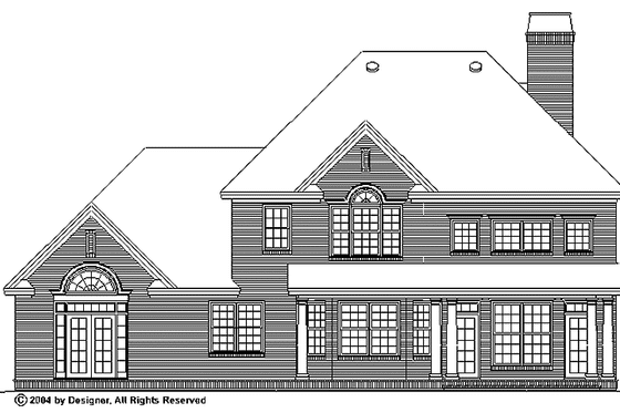 Exterior - Rear Elevation for Country House Plan #929-706 - 4 bed, 3.5 bath