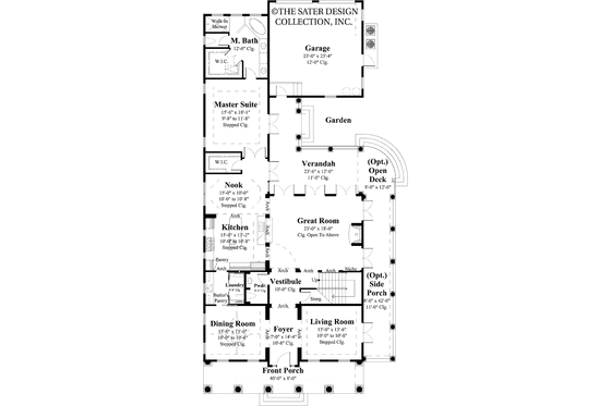 Floor Plan - Main Floor for Southern House Plan #930-404 - 3 bed, 3.5 bath