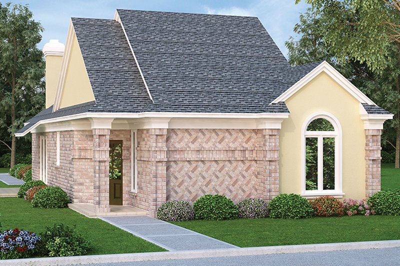 Home Plan - Exterior - Front Elevation 3 for Ranch House Plan #45-536 - 2 bed, 2 bath