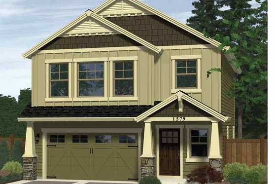 Exterior - Front Elevation 3 for Craftsman House Plan #943-13 - 3 bed, 2.5 bath