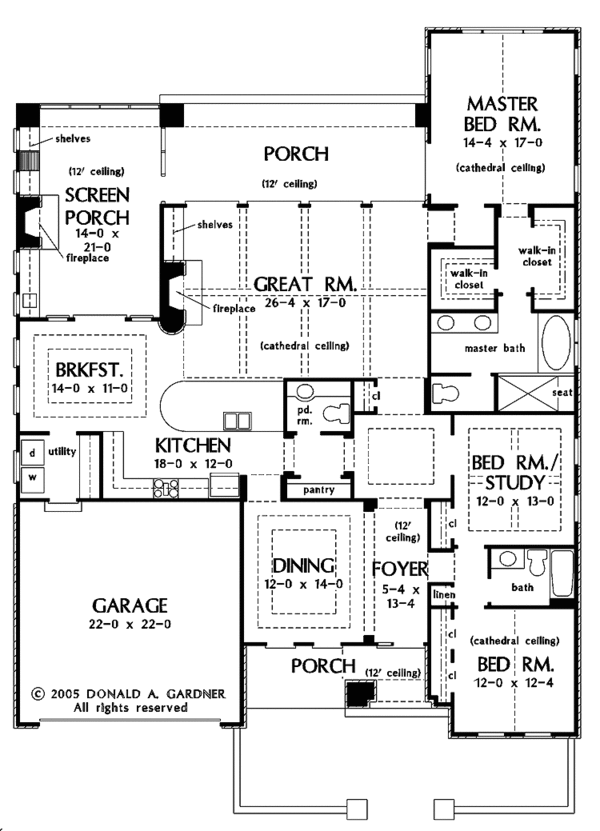 Architectural House Design - Mediterranean Floor Plan - Main Floor Plan #929-766