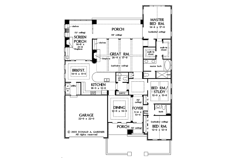 Home Plan - Floor Plan - Main Floor for Mediterranean House Plan #929-766 - 3 bed, 2.5 bath