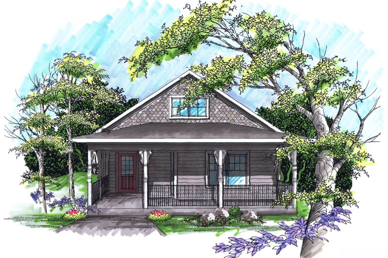 Home Plan - Ranch Exterior - Front Elevation Plan #70-1023
