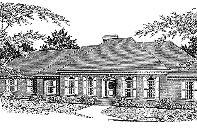Architectural House Design - Colonial Exterior - Front Elevation Plan #10-272