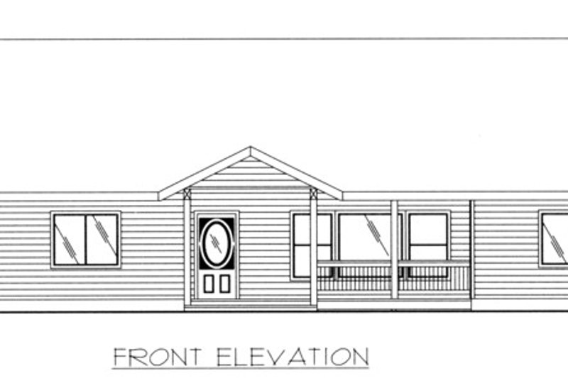Architectural House Design - Exterior - Front Elevation 3 for Cabin House Plan #117-513 - 3 bed, 2 bath