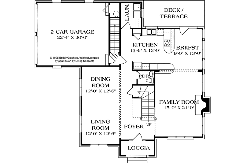 Home Plan - Floor Plan - Main Floor for Traditional House Plan #453-549 - 4 bed, 4.5 bath
