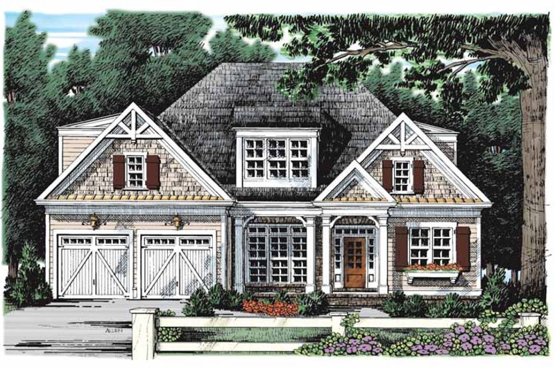 House Blueprint - Exterior - Front Elevation 3 for Craftsman House Plan #927-906 - 4 bed, 4 bath