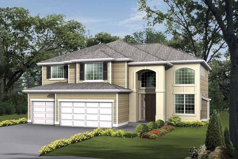 House Plan Design - Prairie Exterior - Front Elevation Plan #132-395