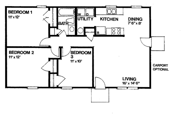 House Design - Ranch Floor Plan - Main Floor Plan #30-238