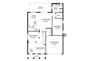 Floor Plan - Main Floor for Mediterranean House Plan #1058-66 - 5 bed, 3 bath