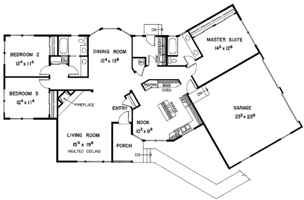 House Design - Contemporary Floor Plan - Main Floor Plan #60-785