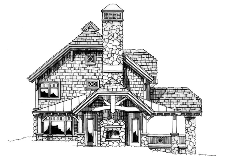 Dream House Plan - Exterior - Other Elevation 2 for Craftsman House Plan #942-26 - 2 bed, 2.5 bath