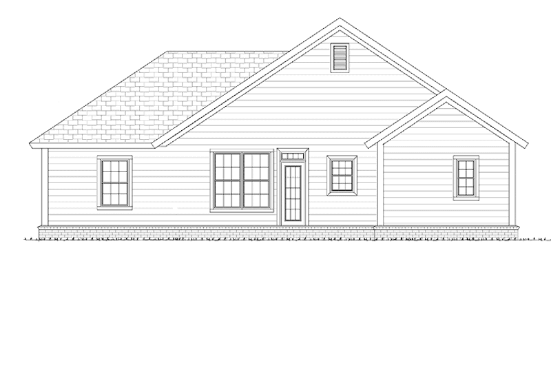 Home Plan - Exterior - Rear Elevation for Traditional House Plan #513-2138 - 3 bed, 2 bath