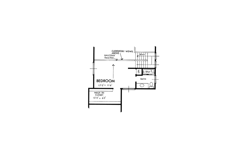 Dream House Plan - Floor Plan - Upper Floor for Contemporary House Plan #320-1187 - 2 bed, 2 bath