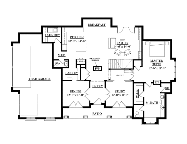 Dream House Plan - Prairie Floor Plan - Main Floor Plan #937-30