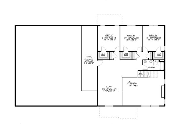 Country Floor Plan - Upper Floor Plan #1064-237