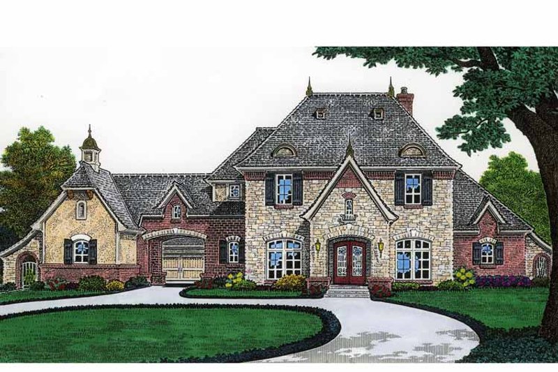 Dream House Plan - Exterior - Front Elevation 3 for Classical House Plan #310-1207 - 3 bed, 2.5 bath