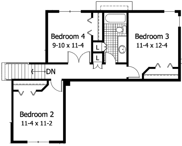 Dream House Plan - Traditional Floor Plan - Upper Floor Plan #51-895