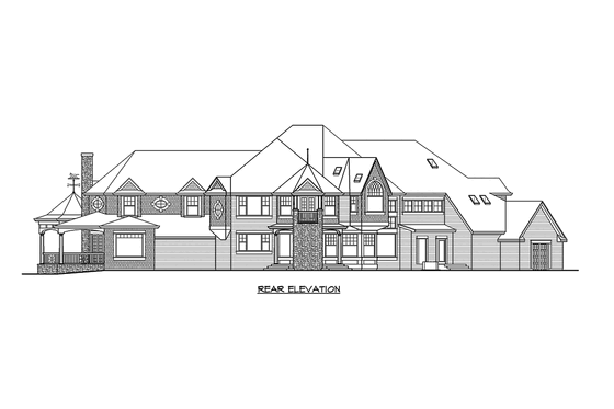 Exterior - Other Elevation 2 for Craftsman House Plan #132-182 - 5 bed, 5.5 bath