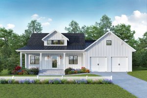 Farmhouse Exterior - Front Elevation Plan #54-544