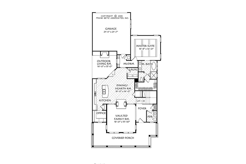 Home Plan - Floor Plan - Main Floor for Colonial House Plan #927-944 - 3 bed, 2.5 bath