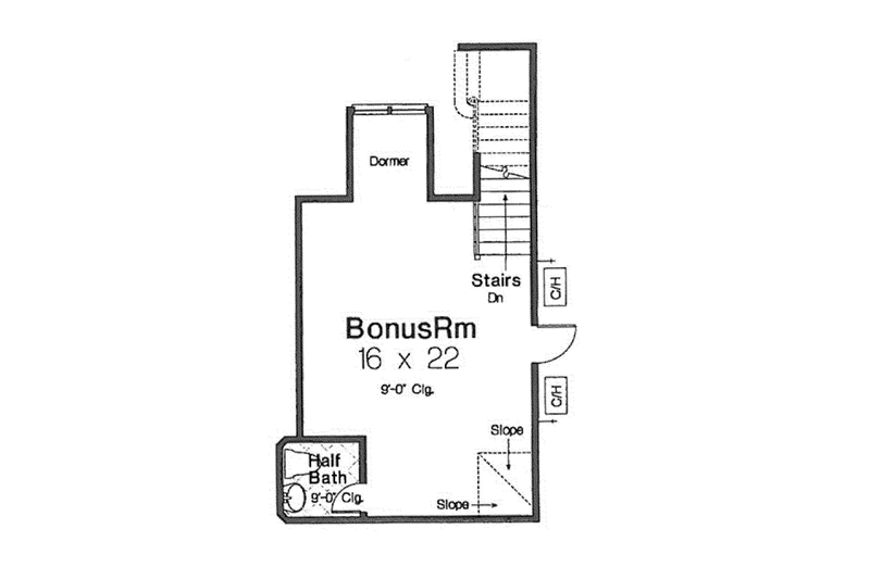 Home Plan - Floor Plan - Other Floor for European House Plan #310-1268 - 3 bed, 2.5 bath
