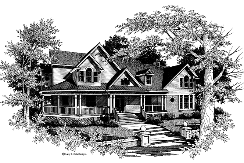 Architectural House Design - Victorian Exterior - Front Elevation Plan #952-109