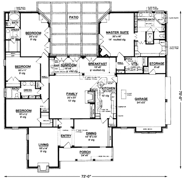 Home Plan - Country Floor Plan - Main Floor Plan #45-436