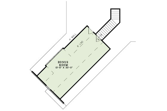 Floor Plan - Upper Floor for European House Plan #17-2524 - 4 bed, 2.5 bath