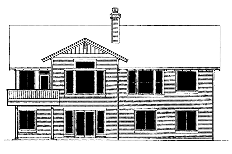 House Plan Design - Exterior - Rear Elevation for Craftsman House Plan #48-759 - 3 bed, 2 bath