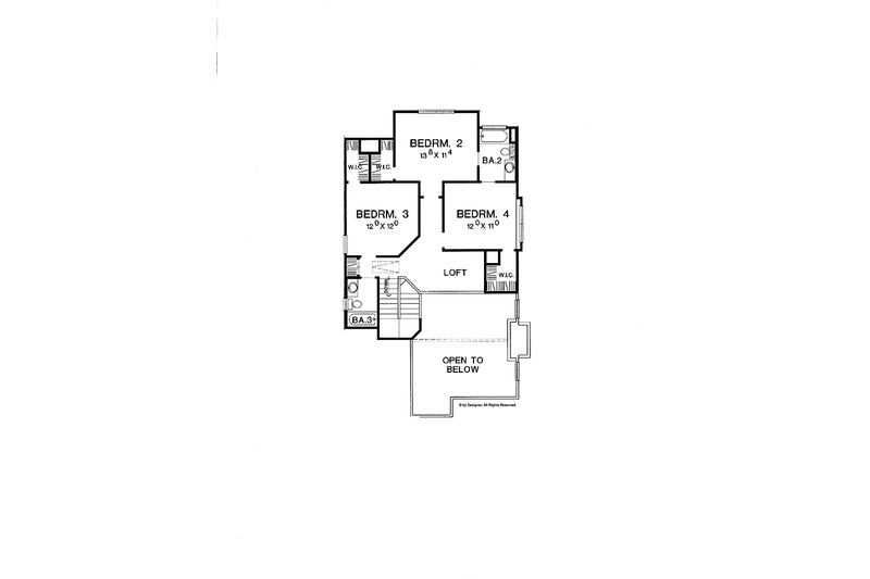 Home Plan - Floor Plan - Upper Floor for Craftsman House Plan #472-303 - 4 bed, 4 bath