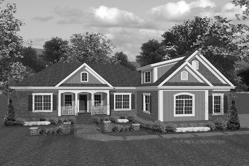 Dream House Plan - Exterior - Front Elevation 3 for Traditional House Plan #56-676 - 3 bed, 3 bath