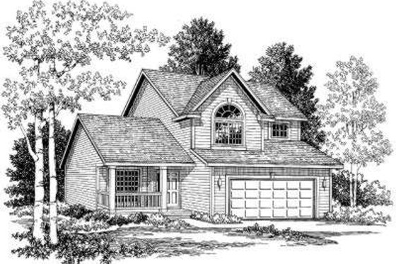 Exterior - Front Elevation for Traditional House Plan #334-115 - 3 bed, 2.5 bath