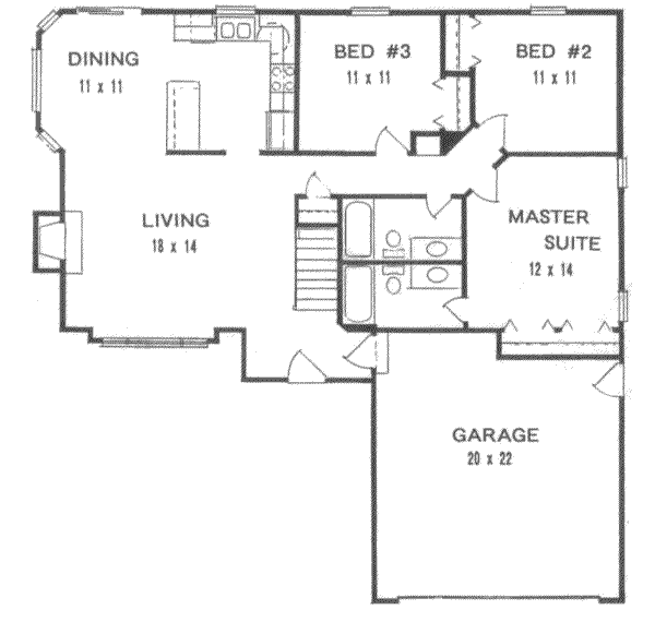 House Blueprint - Traditional Floor Plan - Main Floor Plan #58-120