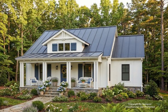 Exterior - Front Elevation for Farmhouse House Plan #51-1440 - 3 bed, 2 bath