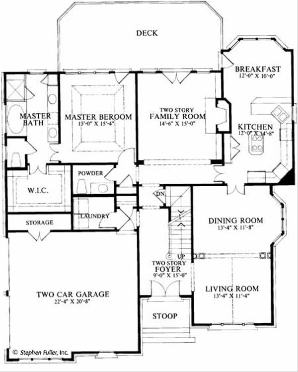 Dream House Plan - Country Floor Plan - Main Floor Plan #429-125